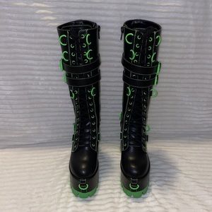 Club Exx Atomic Wasteland Knee High Boots Size 7